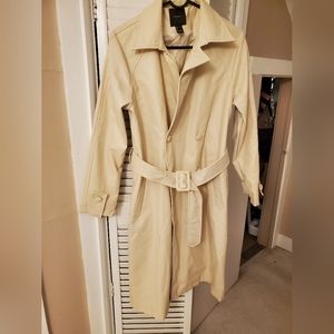 Faux leather trench